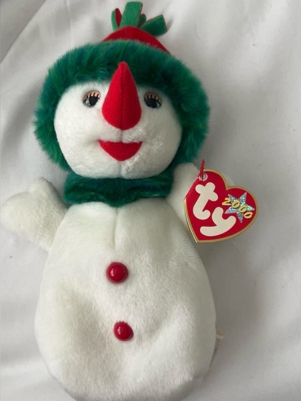 TY Beanie Babies Snowgirl 2000 Snowman